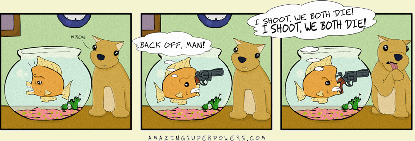 Who sold him the gun? Was it the CAT?! Da da DAAAA (Probably not)