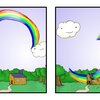 Two Clouds And A Rainbow