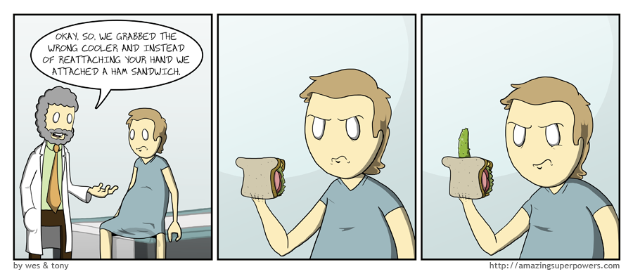 AmazingSuperPowers: Webcomic at the Speed of Light - Sandwich