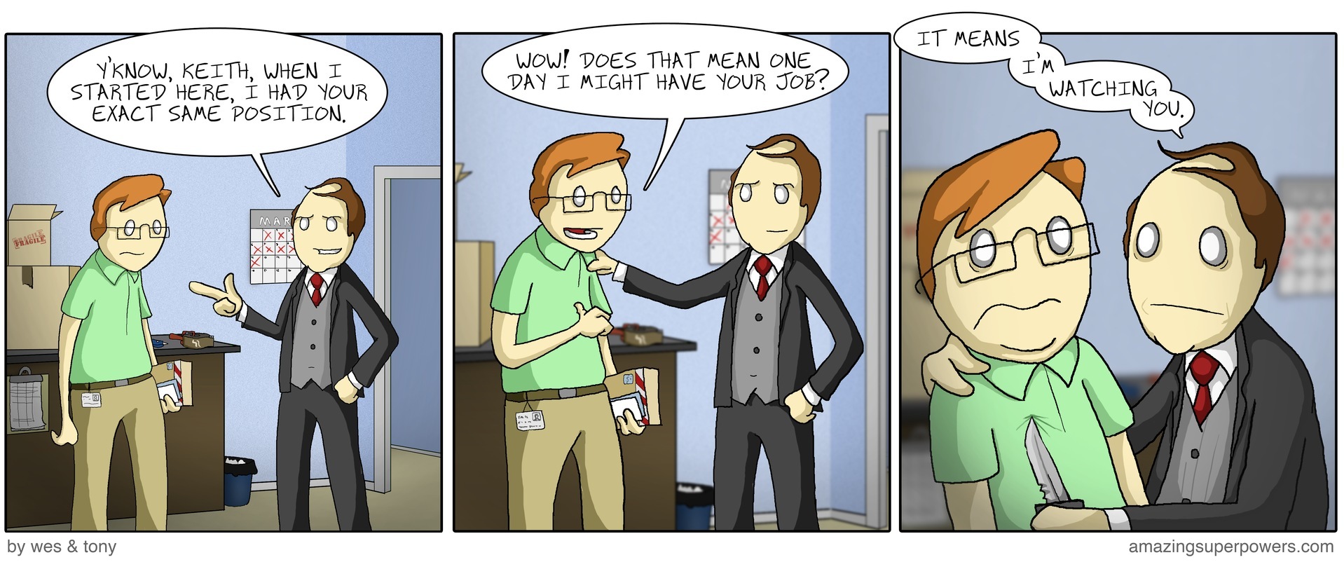 'Oh, you have a package for me? Like I'm falling for that one.'