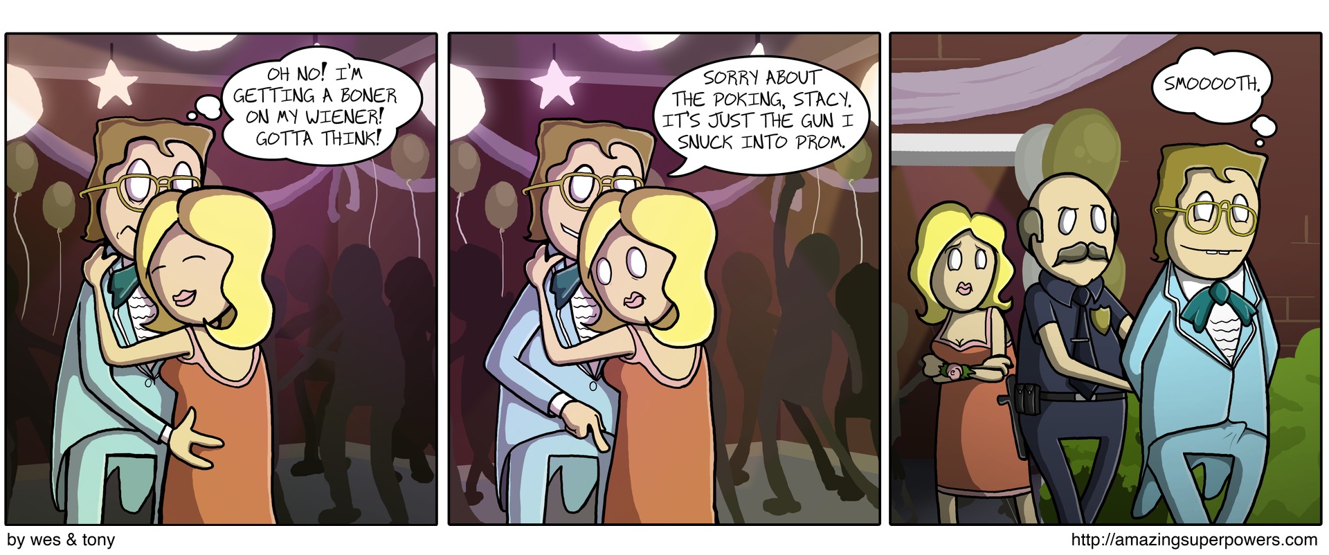 If the boner is in a tux, the joke is still sophisticated.