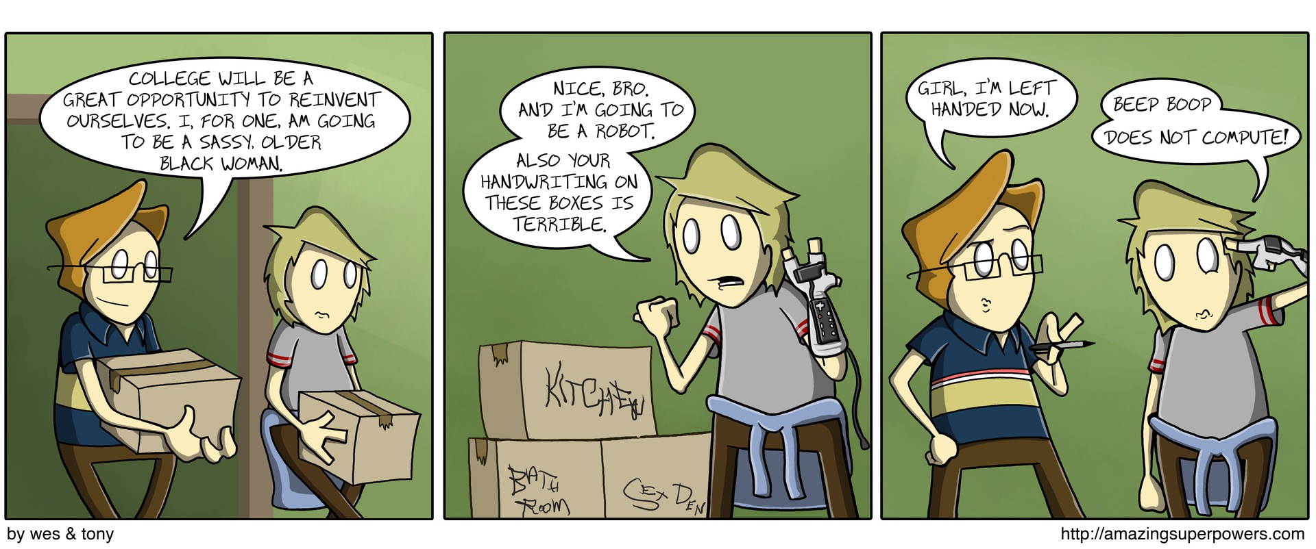 All of those boxes contain the same set of items.