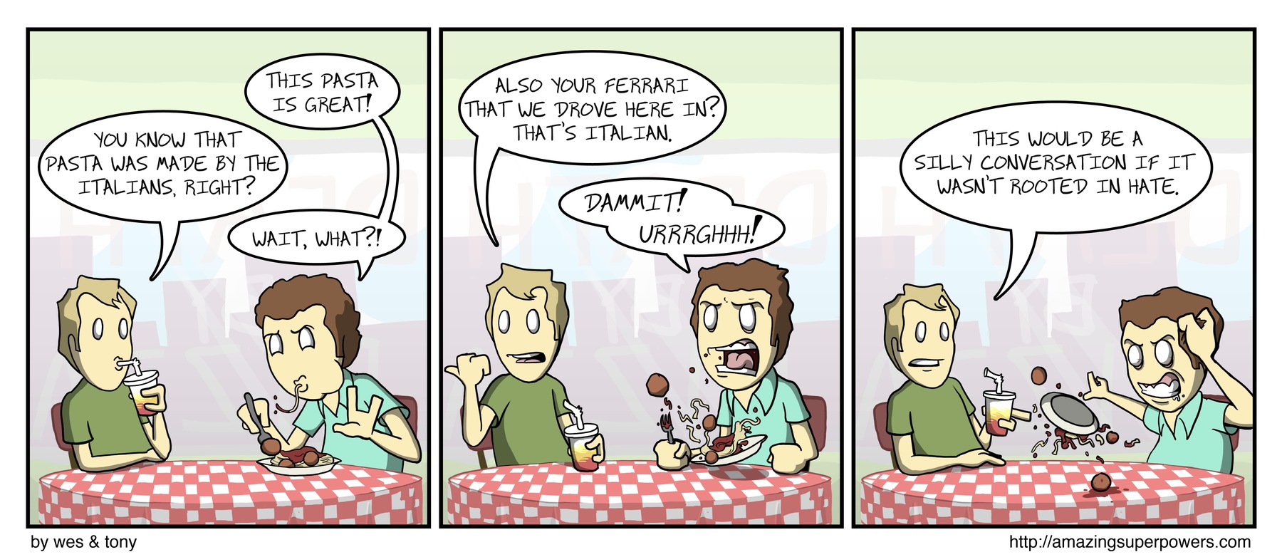 This would be a funny comic about prejudice if everyone didn't actually feel this way.