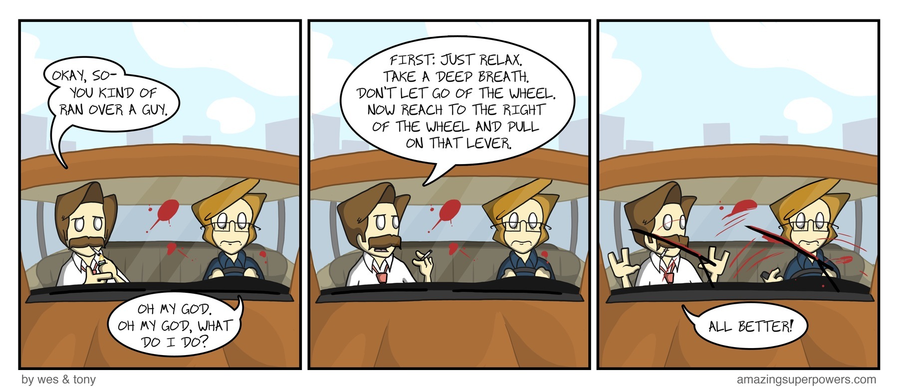 It's the worst when you hit a guy right after getting the damn thing washed.