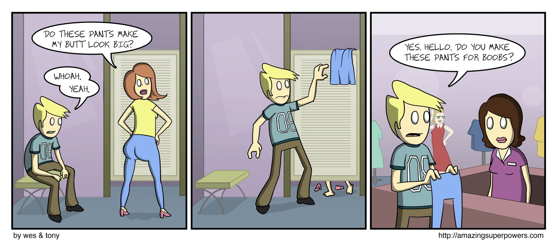 It's a comic. Go ahead and stare. Go ahead. Stare.