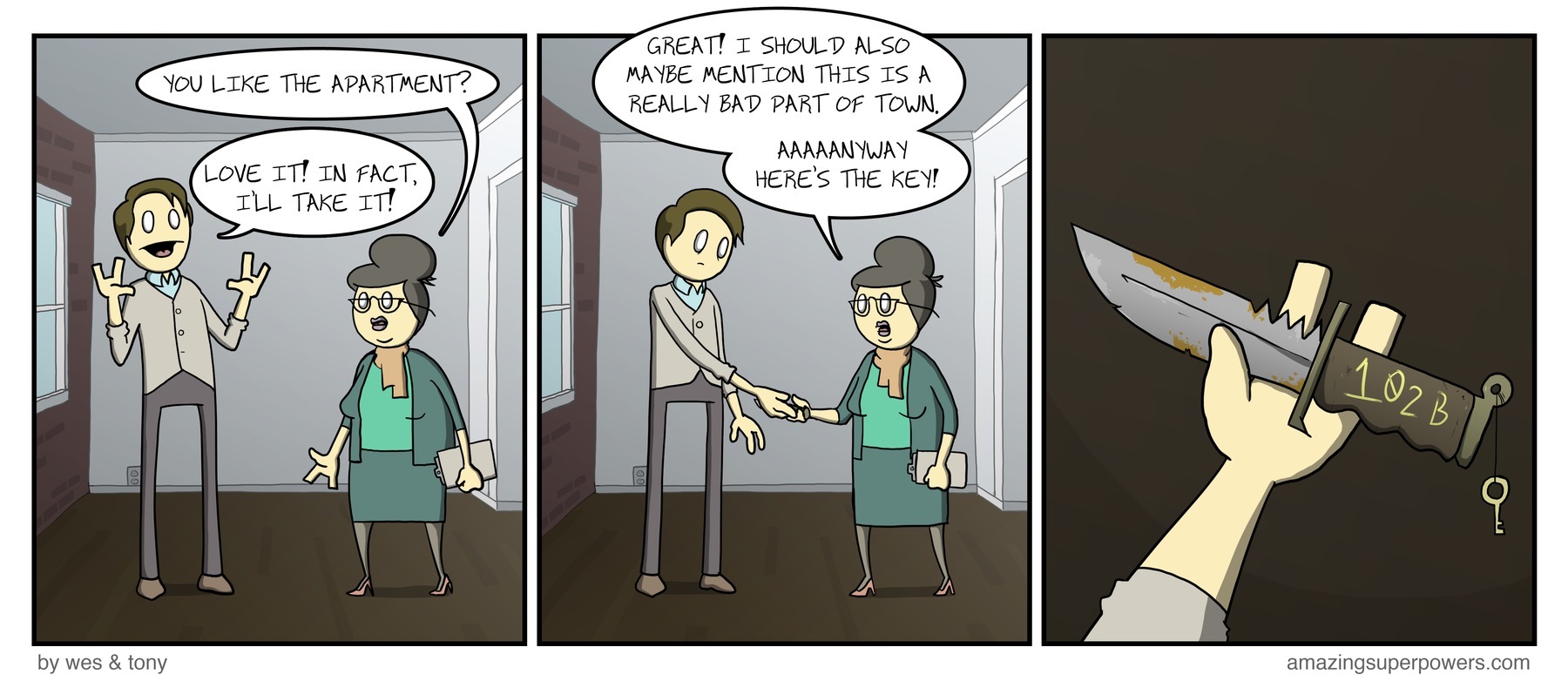 Either one will get the door open, really.