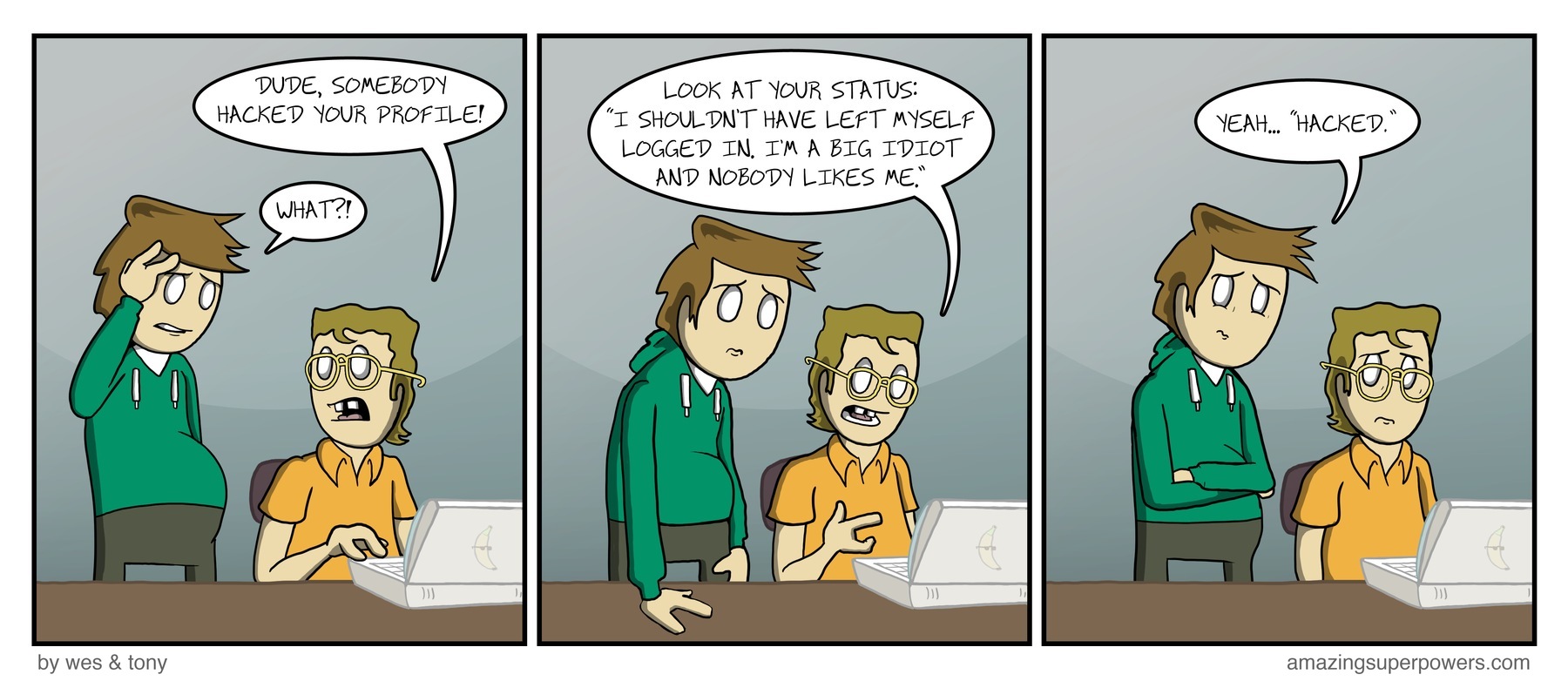 ''And your middle name is listed as :( 