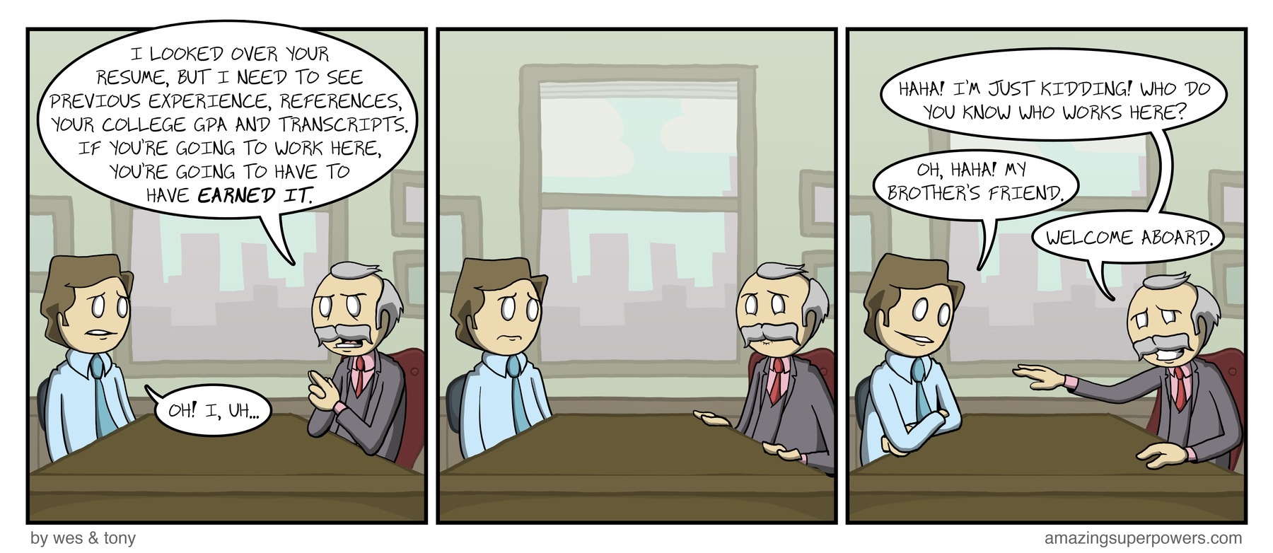 ''Haha! I don't even know what your company does!''
