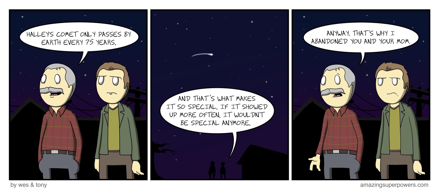 ''Plus a comet should be allowed to see other planets.''