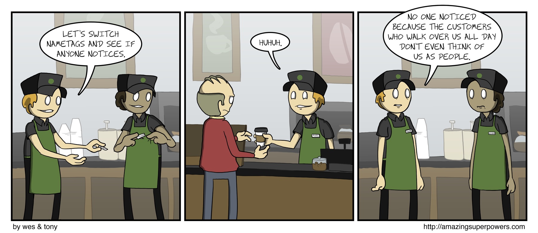 Fleshy coffee bots.
