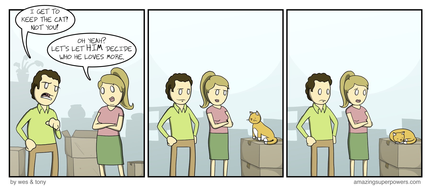 I guess the cat gets the apartment, then.