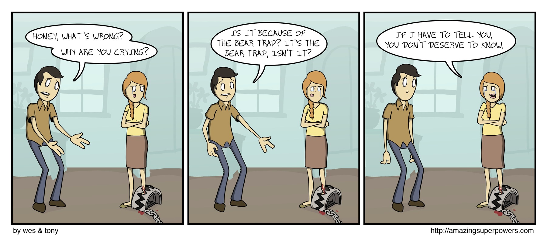 ''...is it a NEW bear trap?'' ''...is it a NEW bear trap?''